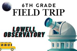 observatory with telescope, school bus, and moon